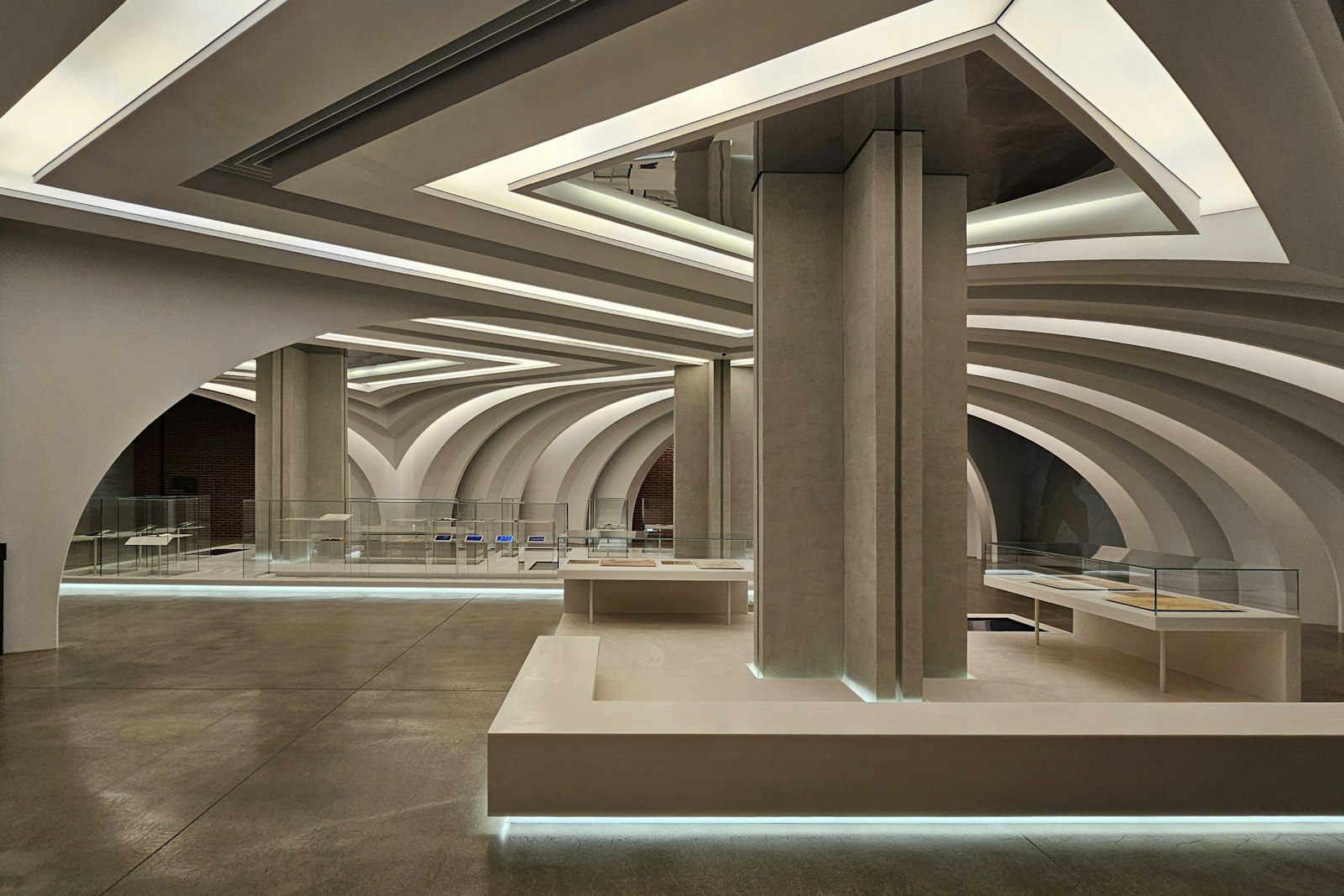 Futuristic exhibition space