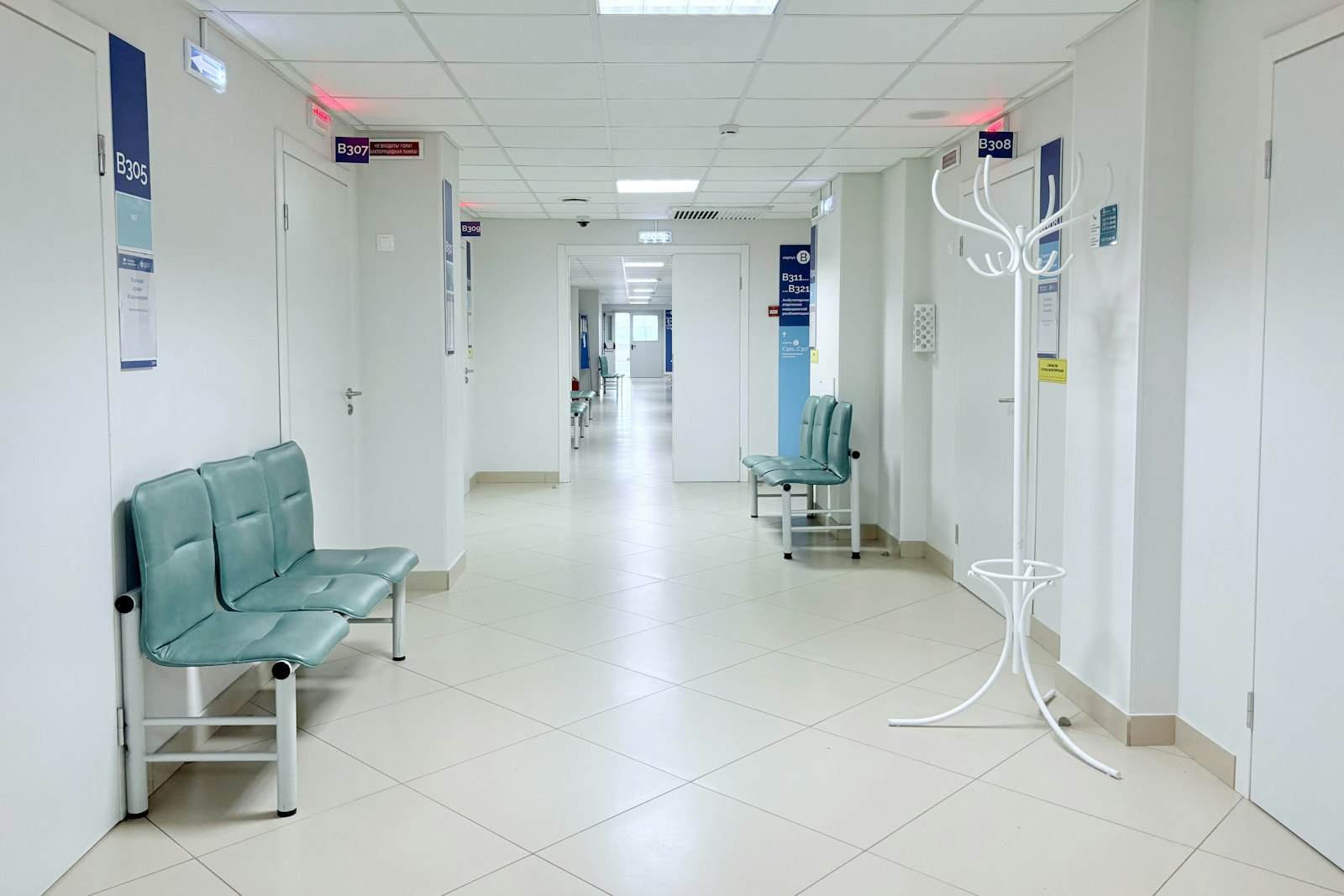 Clean hospital corridor