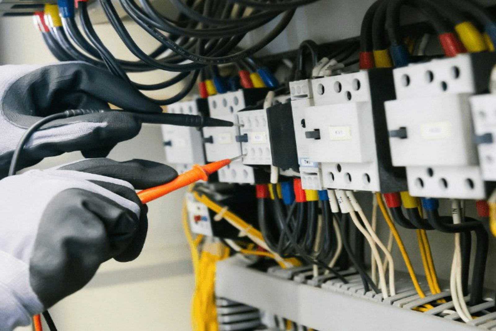 Testing wiring in a control panel