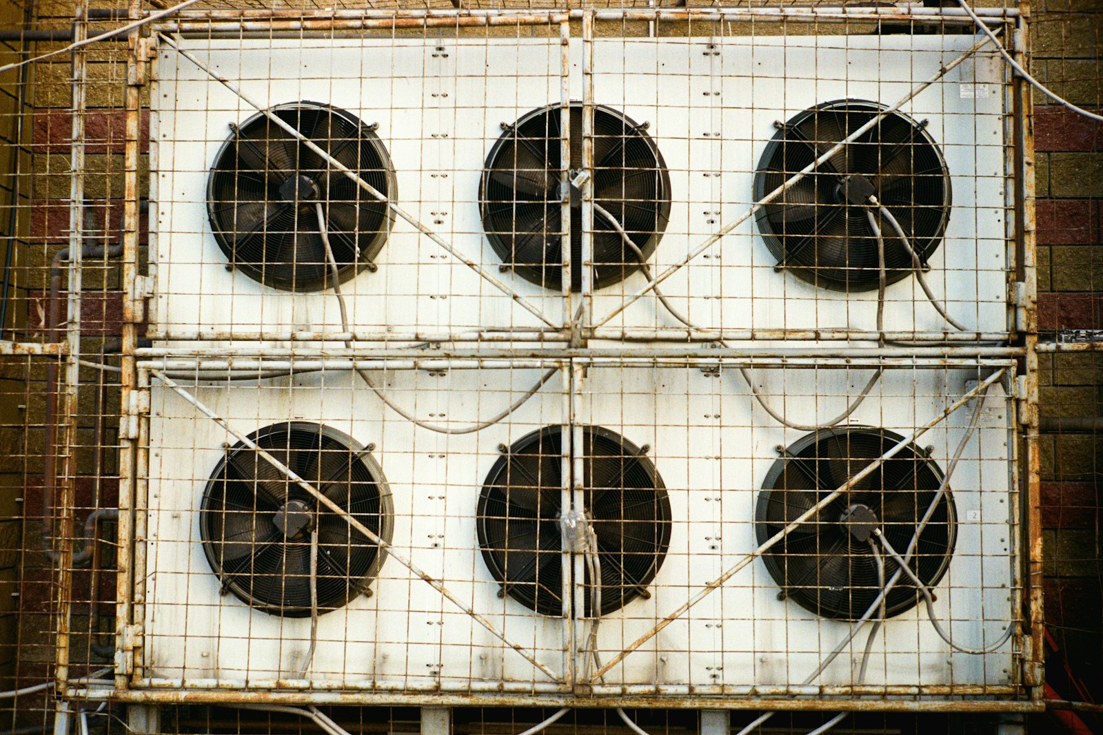 Condenser fans seen from above